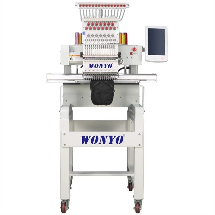 Tubular Single Head Wanyang Commerical Embroidery Machine For Shirt Cap Flat Embroidery in China